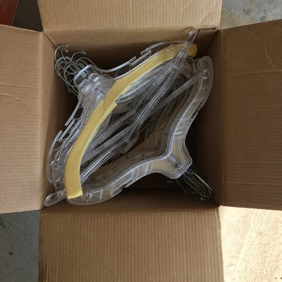 Matching plastic hangers with metal hooks